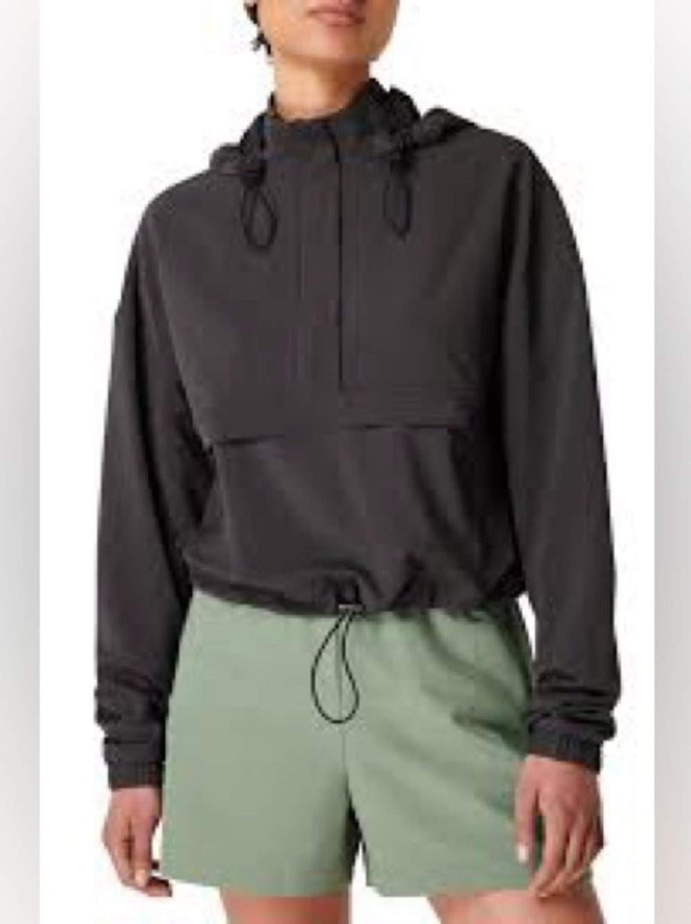 Sweaty Betty Charcoal Hooded Pullover Sweater